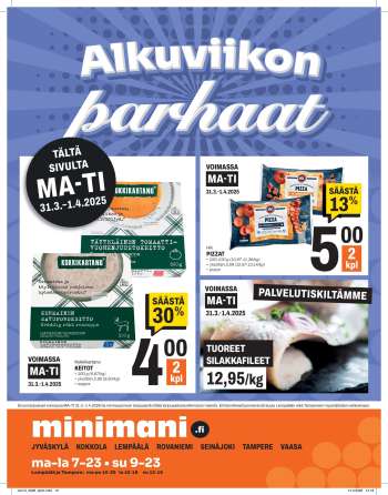 Minimani tarjoukset  - 31.03.2025 - 01.04.2025.