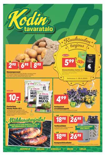 Kodintavaratalo tarjoukset  - 31.03.2025 - 09.04.2025.