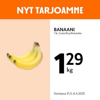 K-market tarjoukset  - 31.03.2025 - 06.04.2025.