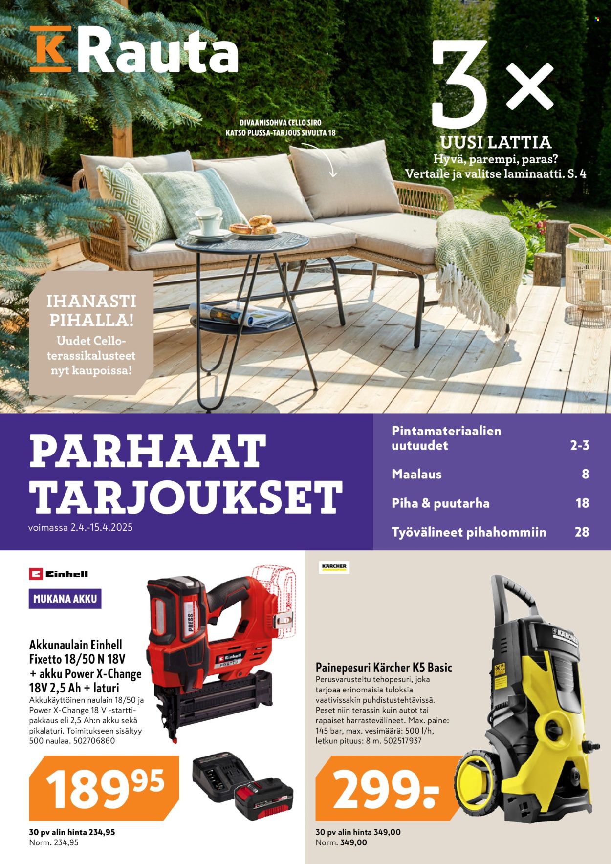 K-Rauta tarjoukset - 02.04.2025 - 15.04.2025. Sivu 1