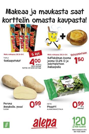 Alepa tarjoukset  - 02.04.2025 - 08.04.2025.