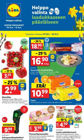 Lidl tarjoukset  - 10.04.2025 - 15.04.2025.