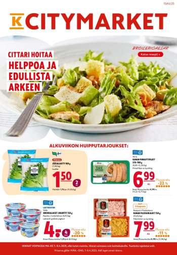 K-citymarket tarjoukset  - 07.04.2025 - 21.04.2025.