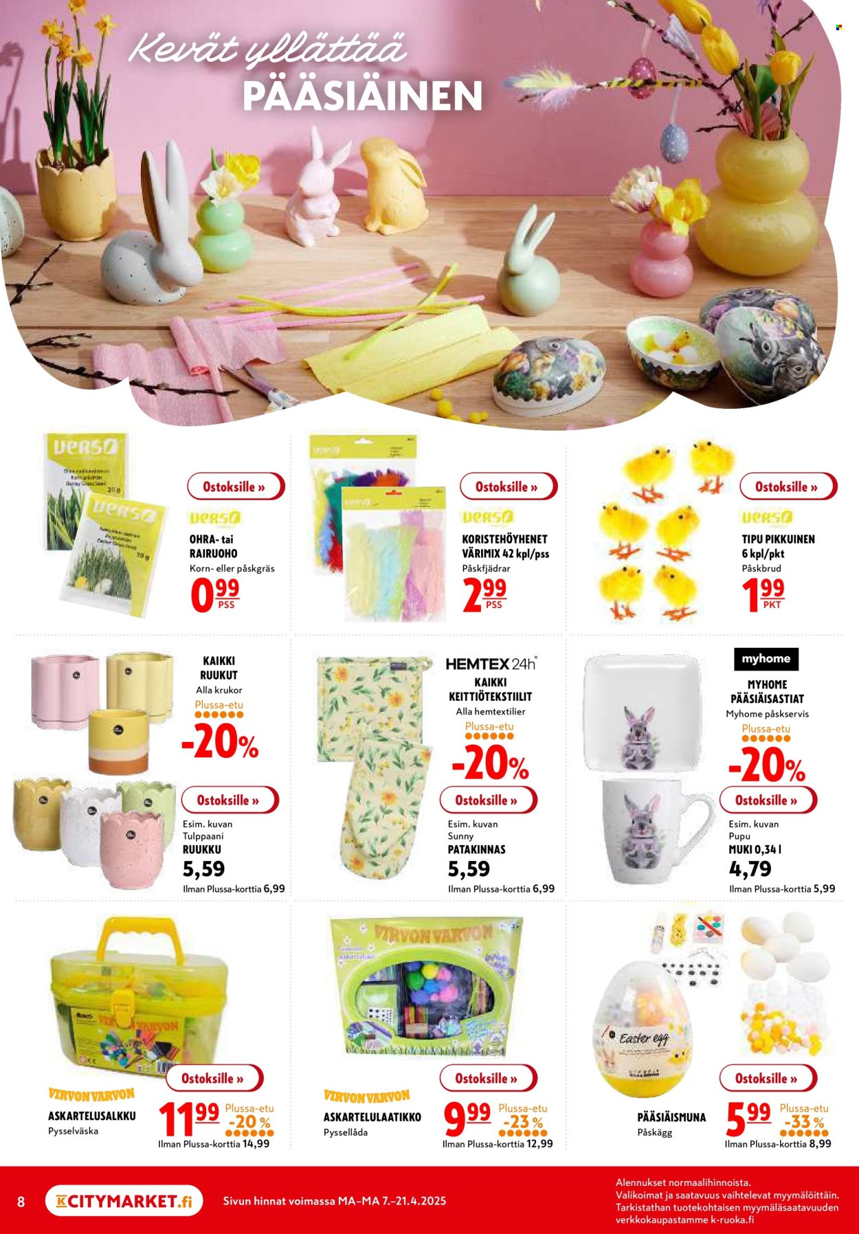 K-citymarket tarjoukset - 07.04.2025 - 21.04.2025. Sivu 8