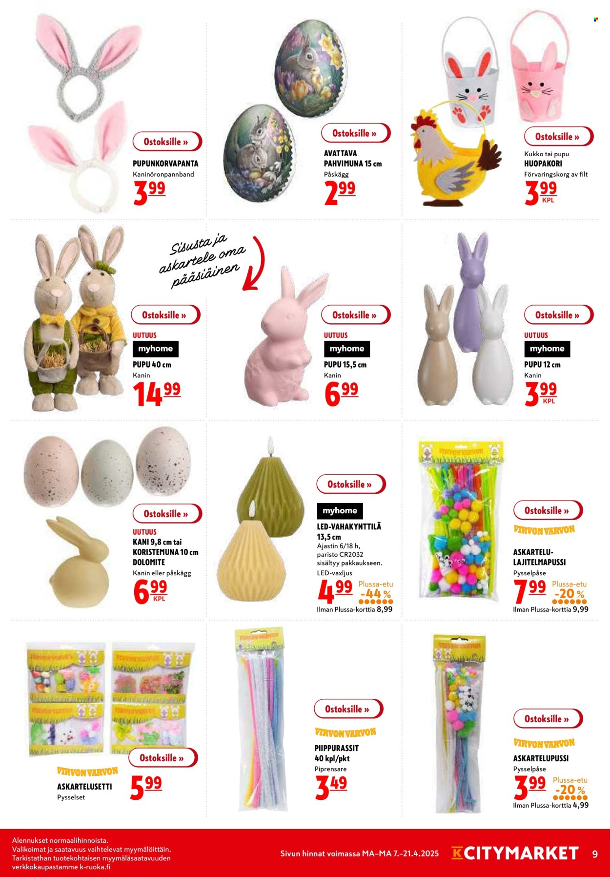 K-citymarket tarjoukset - 07.04.2025 - 21.04.2025. Sivu 9