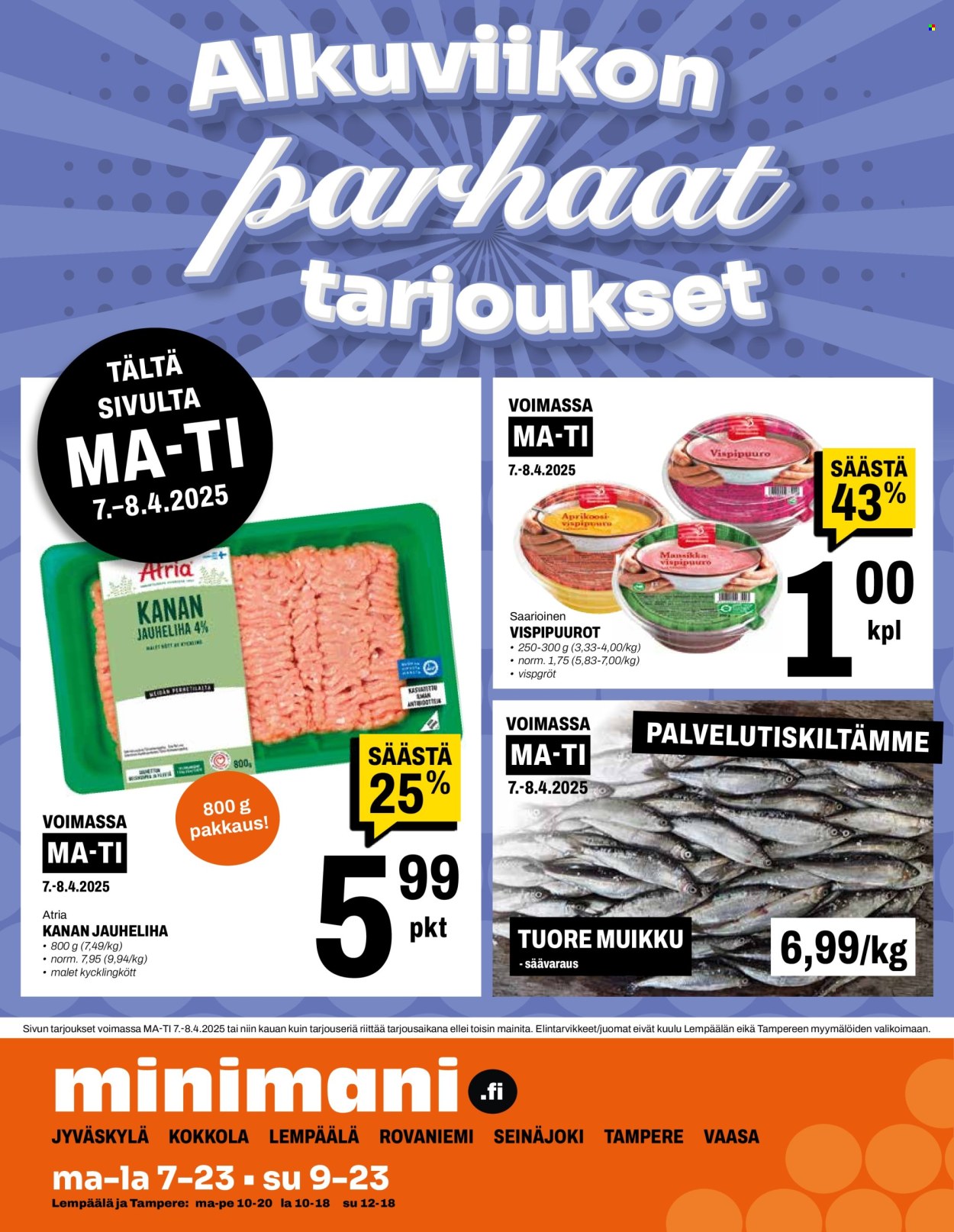 Minimani tarjoukset - 07.04.2025 - 08.04.2025. Sivu 1