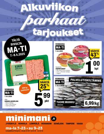 Minimani tarjoukset  - 07.04.2025 - 08.04.2025.
