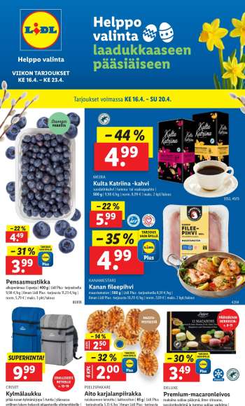 Lidl tarjoukset  - 16.04.2025 - 23.04.2025.