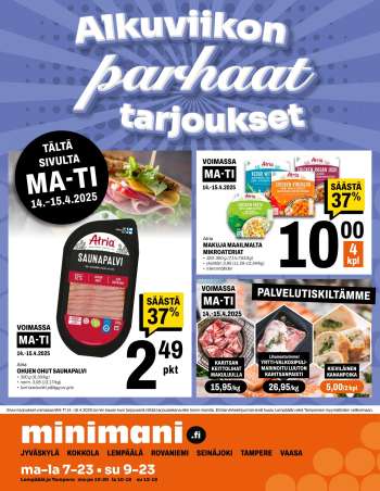 Minimani tarjoukset  - 14.04.2025 - 15.04.2025.