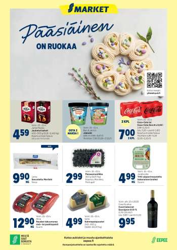 S-market tarjoukset  - 15.04.2025 - 21.04.2025.