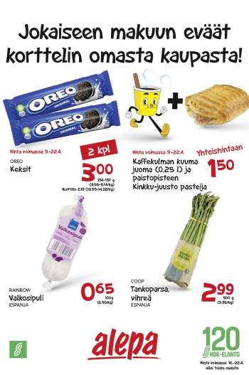 Alepa tarjoukset  - 16.04.2025 - 22.04.2025.