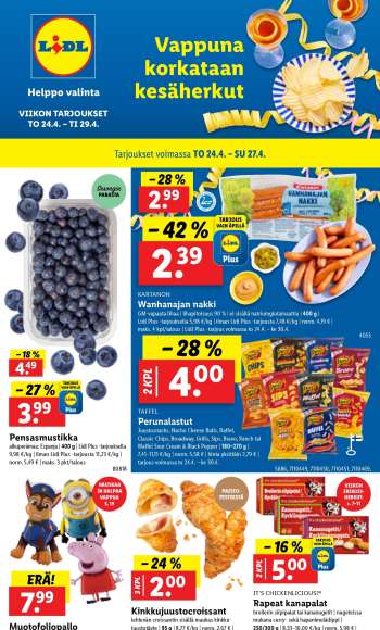Lidl tarjoukset  - 24.04.2025 - 29.04.2025.