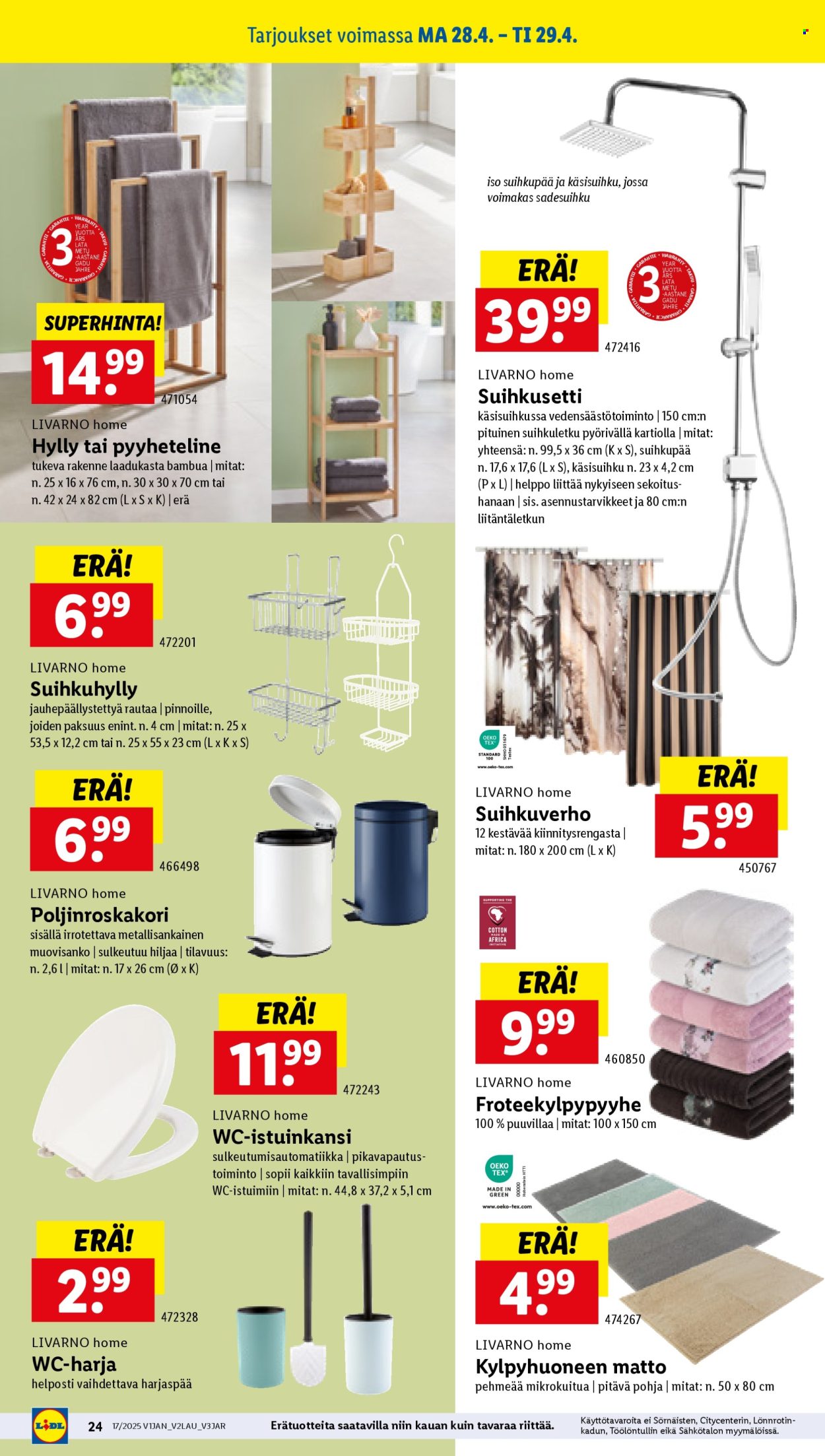 Lidl tarjoukset - 24.04.2025 - 29.04.2025. Sivu 28