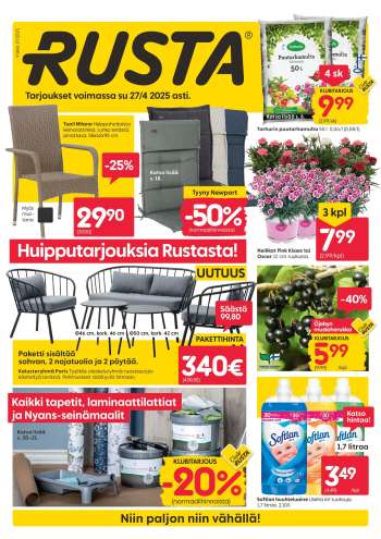 Rusta tarjoukset  - 22.04.2025 - 27.04.2025.
