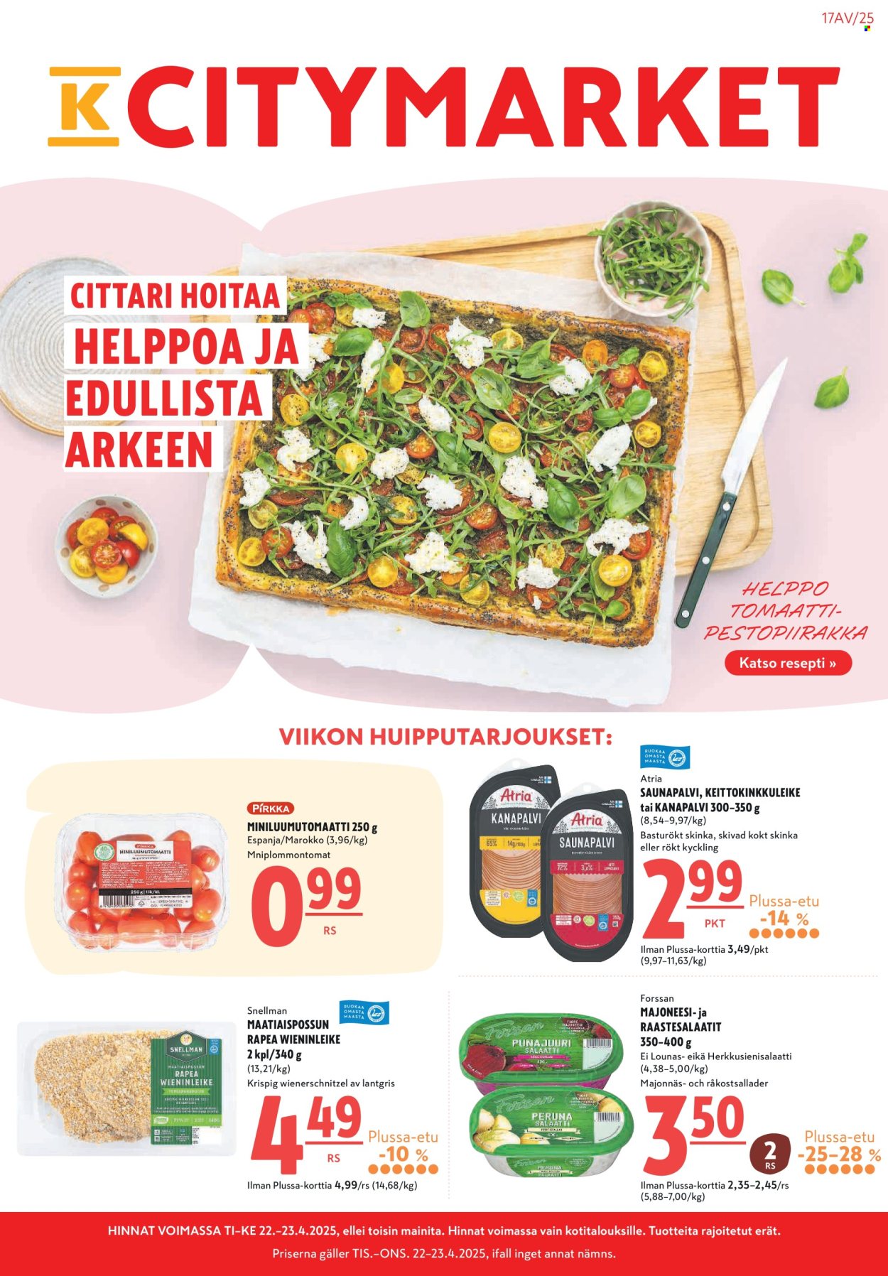 K-citymarket tarjoukset - 22.04.2025 - 04.05.2025. Sivu 1