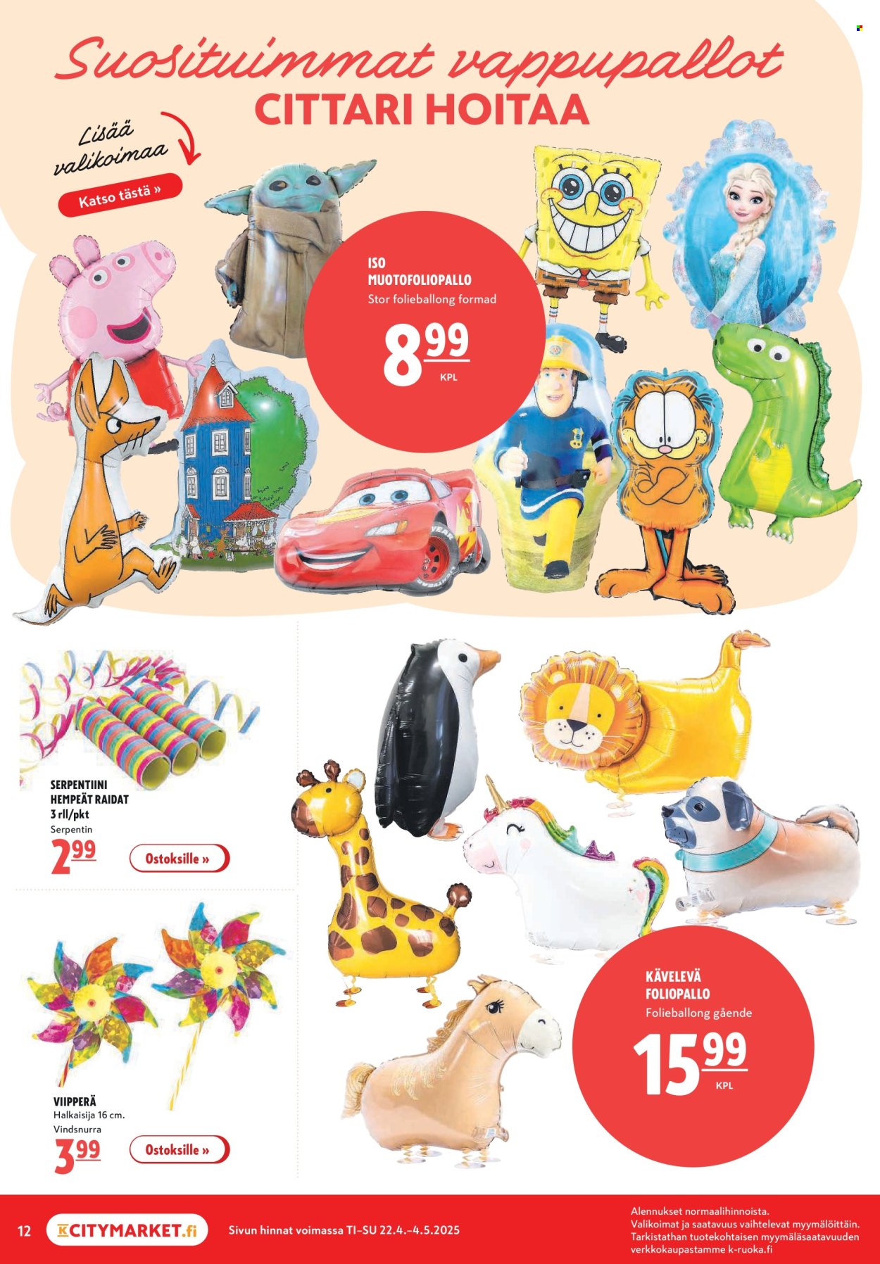 K-citymarket tarjoukset - 22.04.2025 - 04.05.2025. Sivu 12