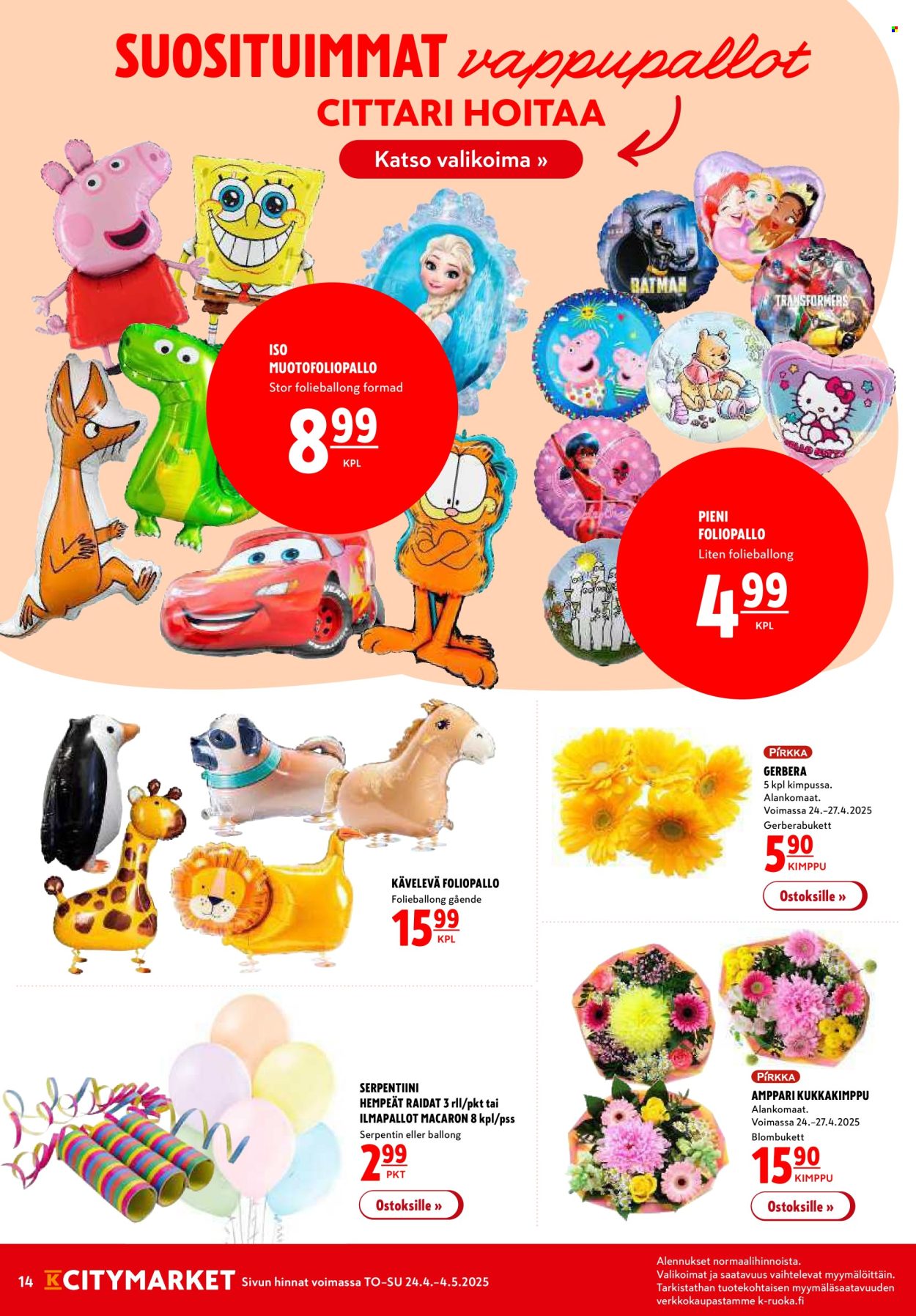 K-citymarket tarjoukset - 24.04.2025 - 11.05.2025. Sivu 14