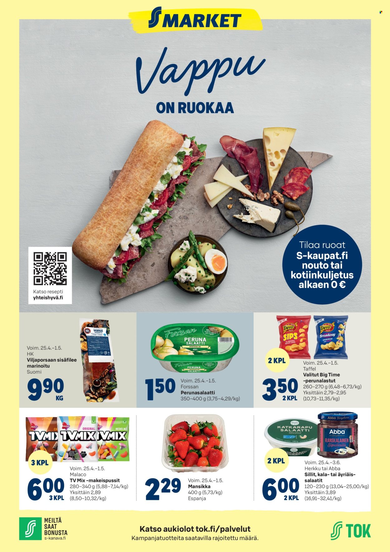 S-market tarjoukset - 25.04.2025 - 01.05.2025. Sivu 1