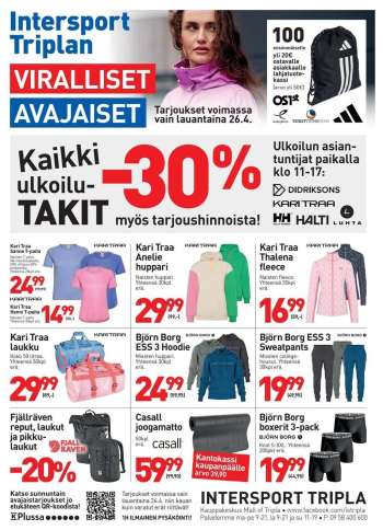 Intersport tarjoukset  - 26.04.2025 - 26.04.2025.