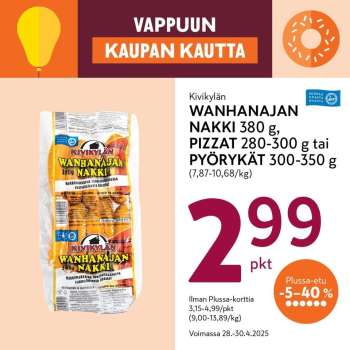 K-market tarjoukset  - 28.04.2025 - 30.04.2025.