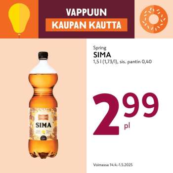 K-market tarjoukset  - 14.04.2025 - 01.05.2025.