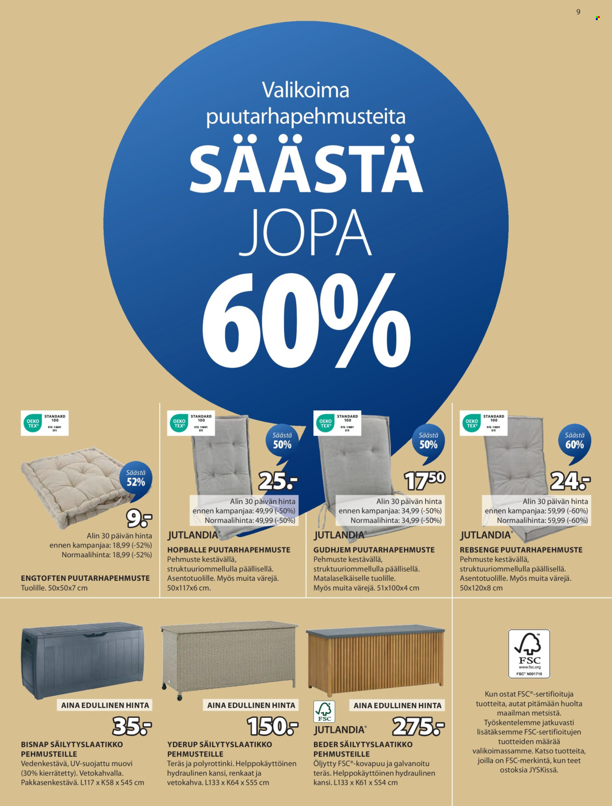 JYSK tarjoukset - 01.05.2025 - 14.05.2025. Sivu 9