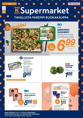 K-Supermarket tarjoukset  - 02.05.2025 - 04.05.2025.