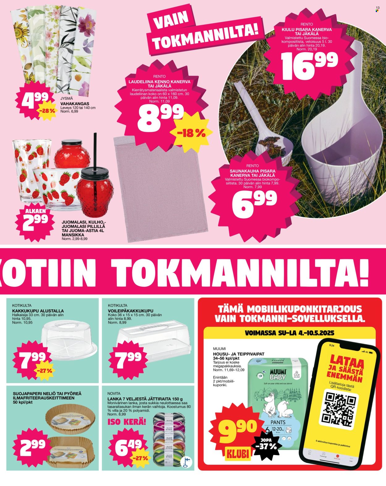 Tokmanni tarjoukset - 05.05.2025 - 11.05.2025. Sivu 13