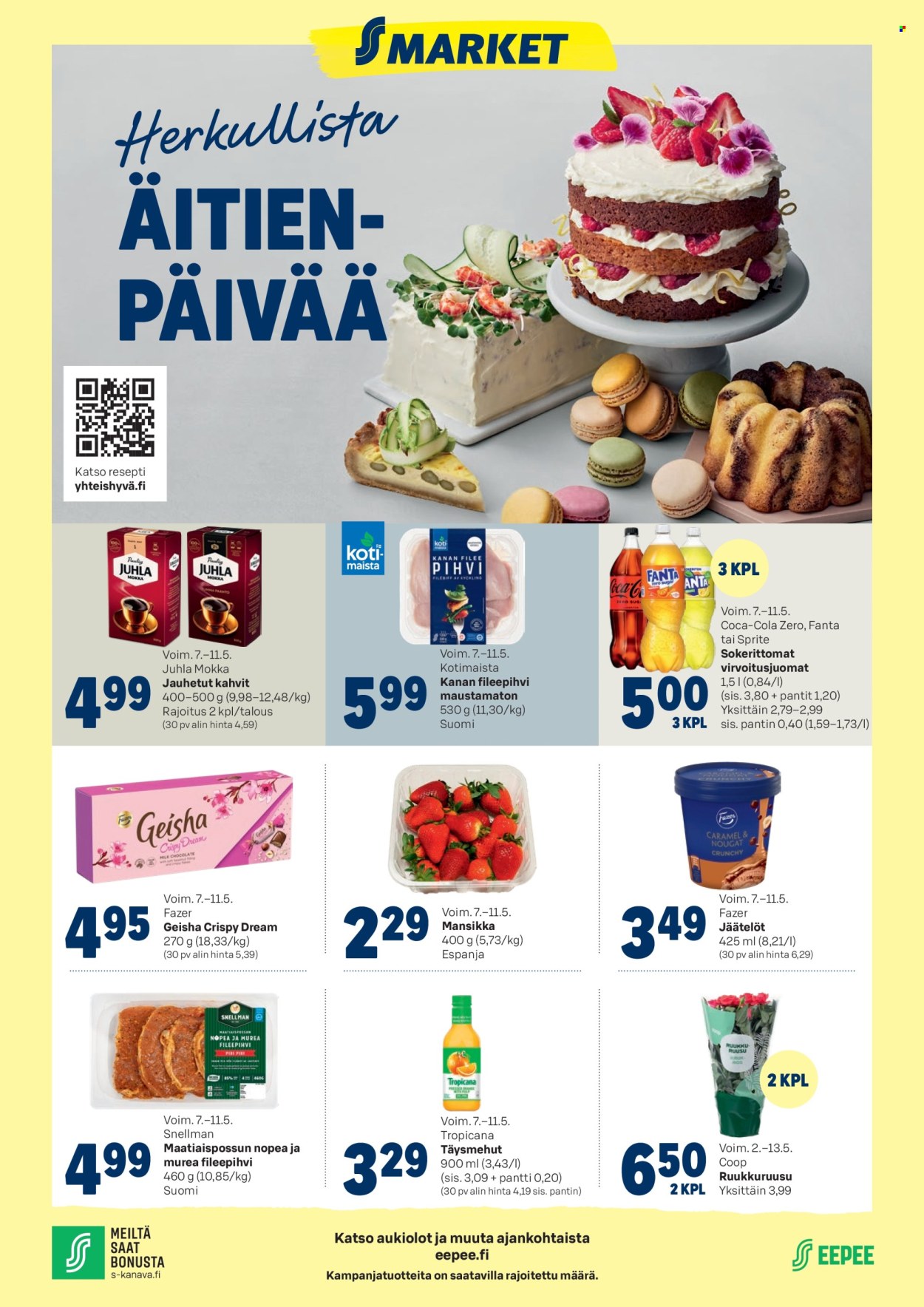 S-market tarjoukset - 07.05.2025 - 11.05.2025. Sivu 1