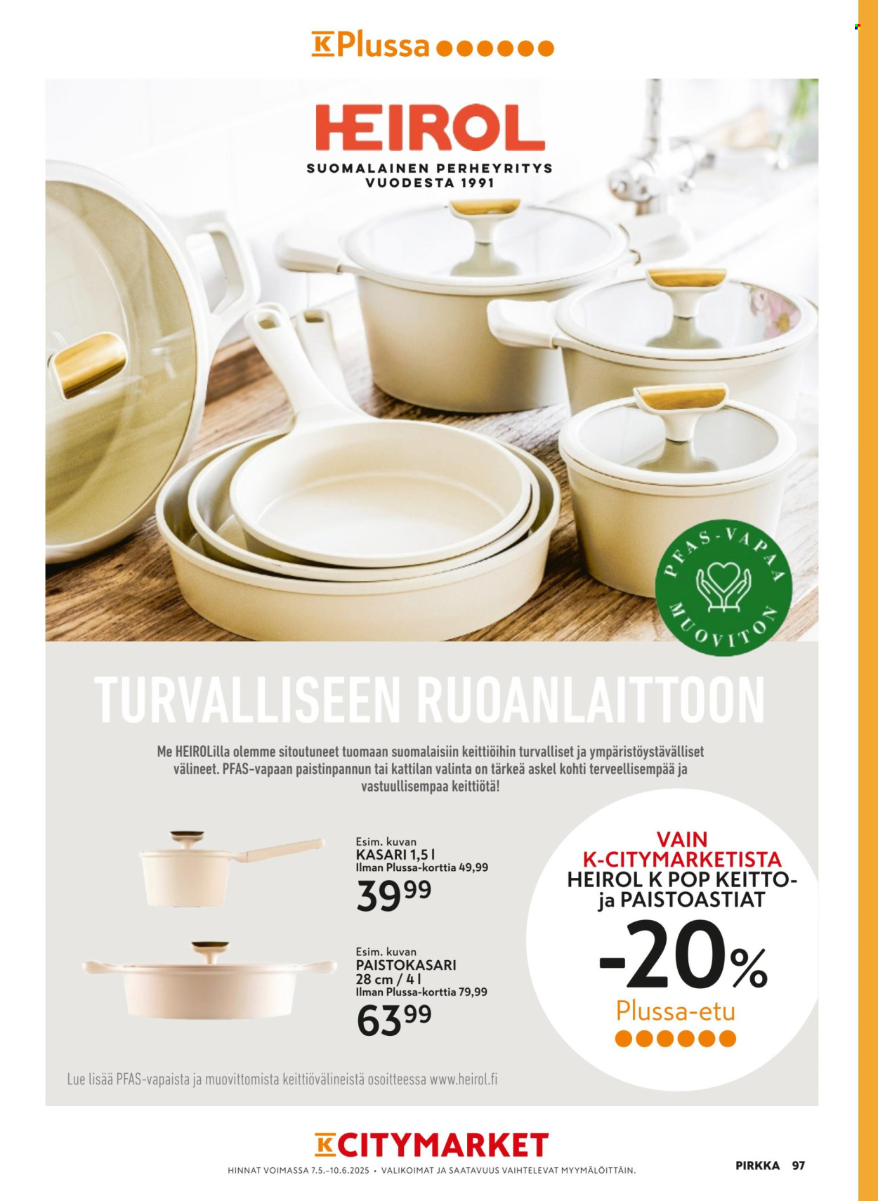K-citymarket tarjoukset - 07.05.2025 - 10.06.2025. Sivu 97
