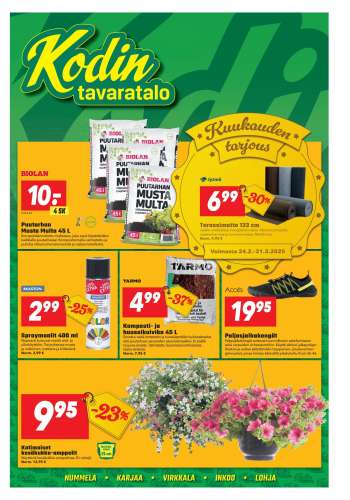Kodintavaratalo tarjoukset  - 12.05.2025 - 21.05.2025.