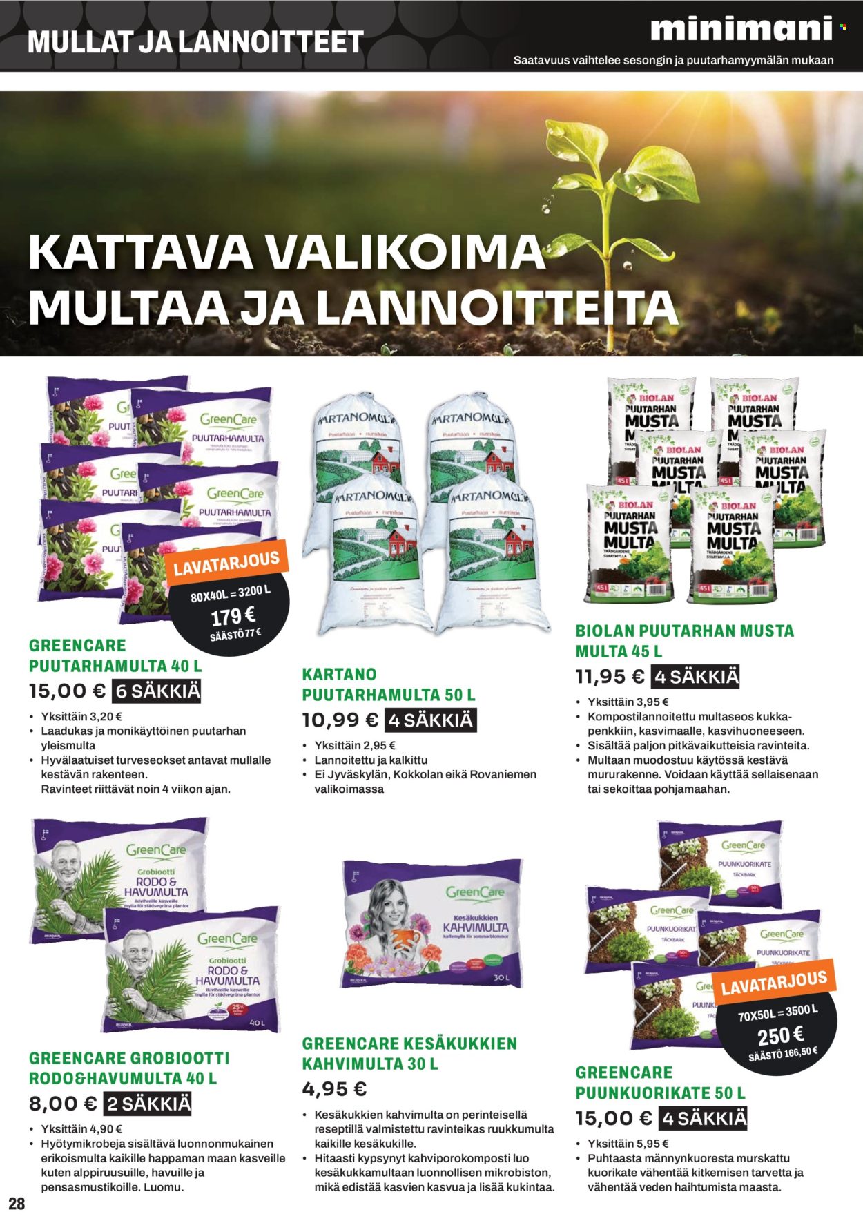Minimani tarjoukset. Sivu 28