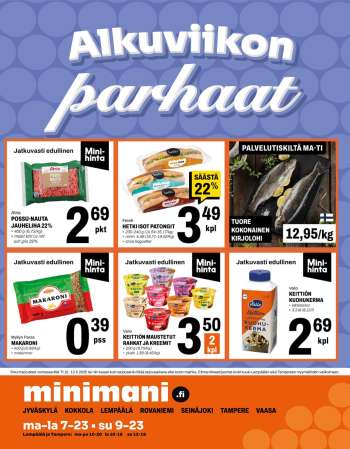 Minimani tarjoukset  - 12.05.2025 - 13.05.2025.