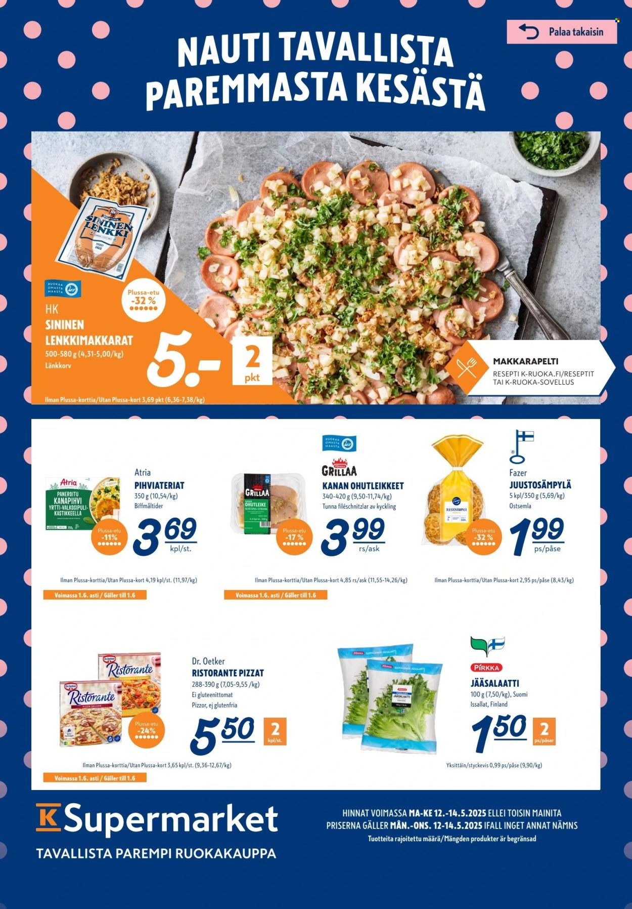 K-Supermarket tarjoukset - 12.05.2025 - 14.05.2025. Sivu 1