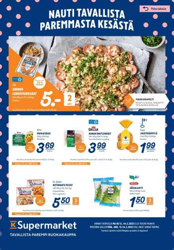 K-Supermarket tarjoukset  - 12.05.2025 - 14.05.2025.
