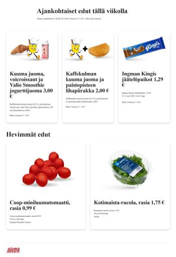 Alepa tarjoukset  - 14.05.2025 - 20.05.2025.