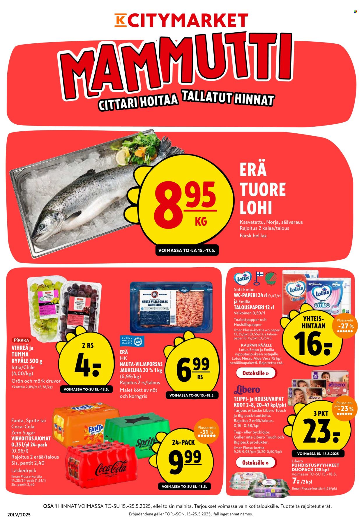 K-citymarket tarjoukset - 15.05.2025 - 25.05.2025. Sivu 1