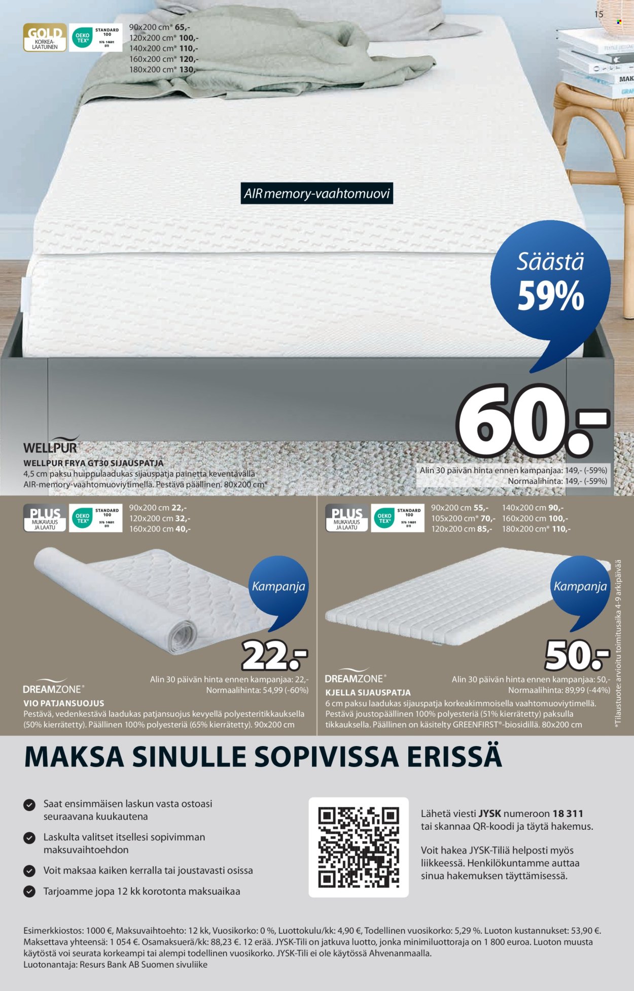 JYSK tarjoukset - 15.05.2025 - 28.05.2025. Sivu 15
