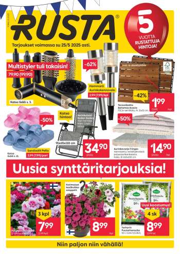 Rusta tarjoukset  - 19.05.2025 - 25.05.2025.