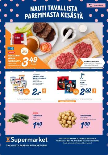 K-Supermarket tarjoukset  - 19.05.2025 - 21.05.2025.
