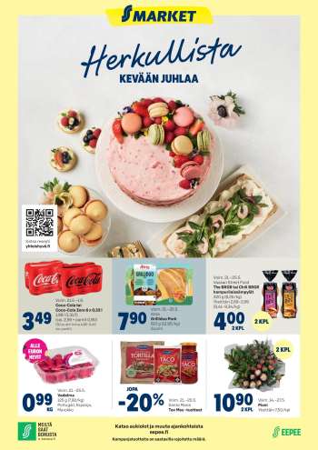 S-market tarjoukset  - 21.05.2025 - 25.05.2025.