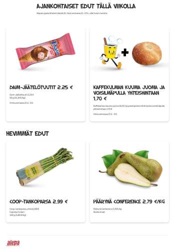 Alepa tarjoukset  - 21.05.2025 - 27.05.2025.