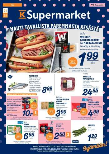 K-Supermarket tarjoukset  - 22.05.2025 - 25.05.2025.
