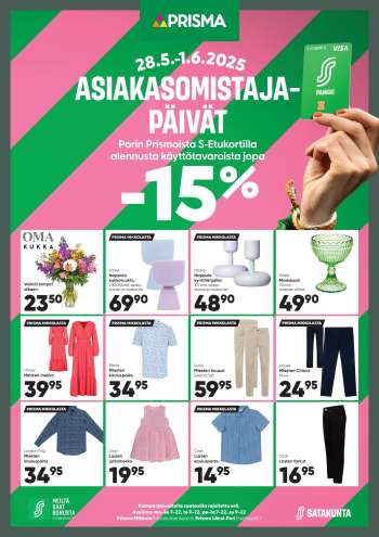 Prisma tarjoukset  - 28.05.2025 - 01.06.2025.