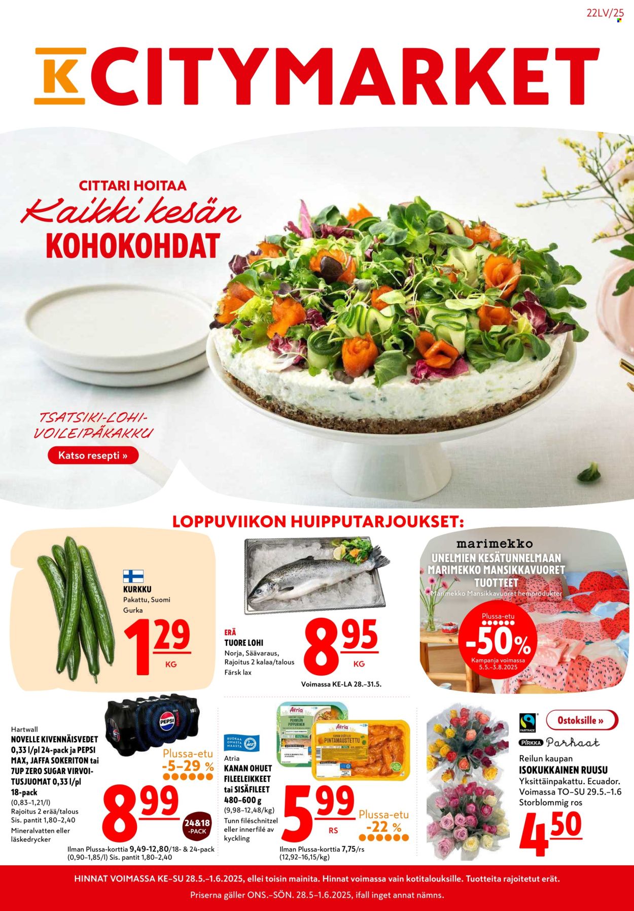 K-citymarket tarjoukset - 28.05.2025 - 04.06.2025. Sivu 1