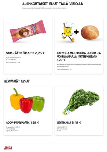 Alepa tarjoukset  - 28.05.2025 - 03.06.2025.