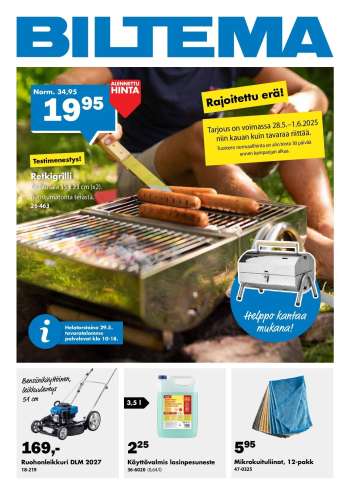 Biltema tarjoukset  - 28.05.2025 - 01.06.2025.