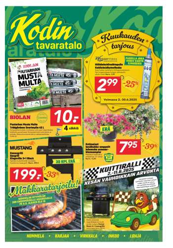 Kodintavaratalo tarjoukset  - 02.06.2025 - 11.06.2025.