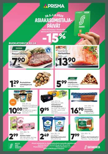 Prisma tarjoukset  - 28.05.2025 - 01.06.2025.