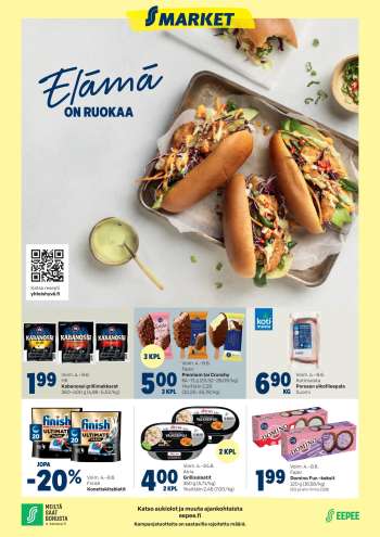 S-market tarjoukset  - 04.06.2025 - 08.06.2025.